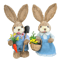 Straw Easter Bunny Decoration Rustic Spring Rabbit Ornament For Home Garden 1