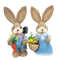 Straw Easter Bunny Decoration Rustic Spring Rabbit Ornament For Home Garden 0