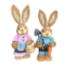 Straw Easter Bunny Decoration Rustic Spring Rabbit Ornament For Home Garden 2