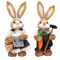 Straw Easter Bunny Decoration Rustic Spring Rabbit Ornament For Home Garden 3