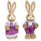 Straw Easter Bunny Decoration Rustic Spring Rabbit Ornament For Home Garden 4