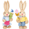 Straw Easter Bunny Decoration Rustic Spring Rabbit Ornament For Home Garden 5