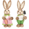 Straw Easter Bunny Decoration Rustic Spring Rabbit Ornament For Home Garden 6