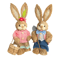 Straw Easter Bunny Decoration Rustic Spring Rabbit Ornament For Home Garden 7