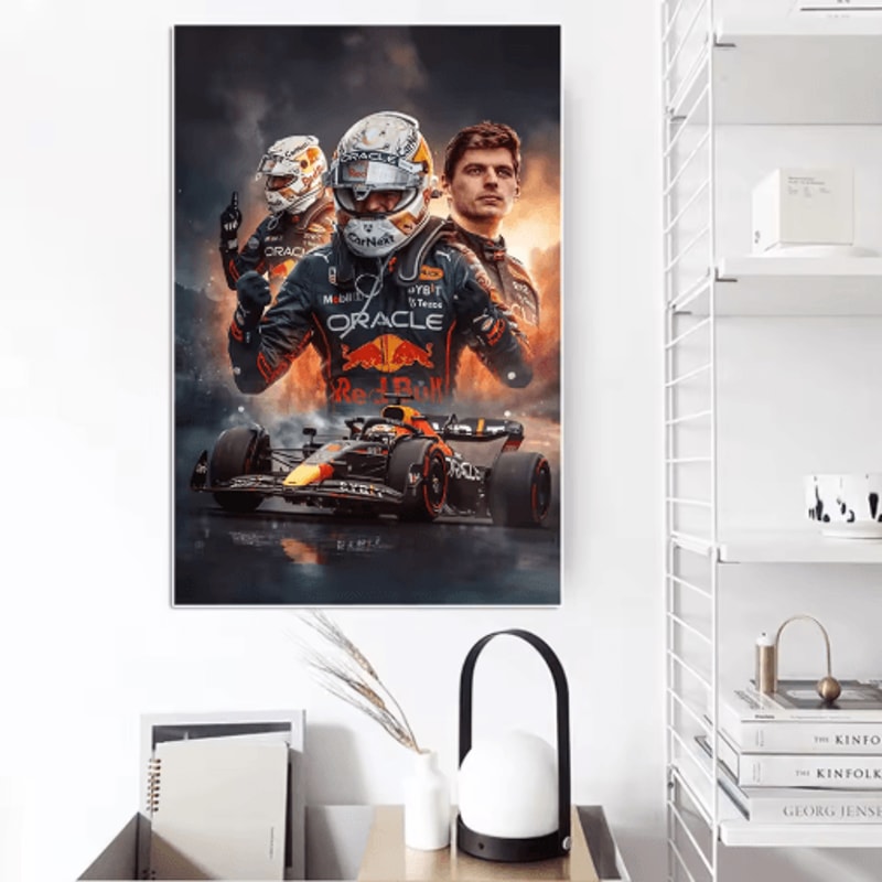 Verstappen F1 Canvas Poster Formula 1 Racing Wall Art Decor 3