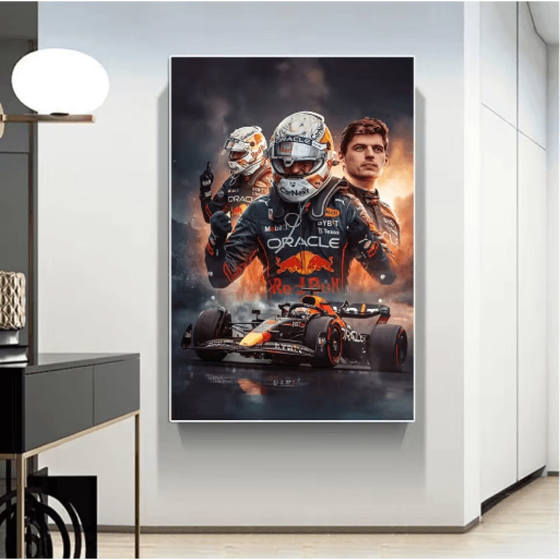 Verstappen F1 Canvas Poster Formula 1 Racing Wall Art Decor 5