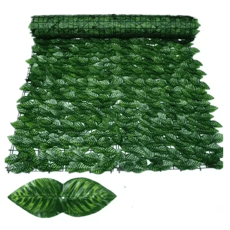 Artificial Ivy Privacy Fence 50 By 500 Cm Balcony Garden Leaf Screen Decor 1