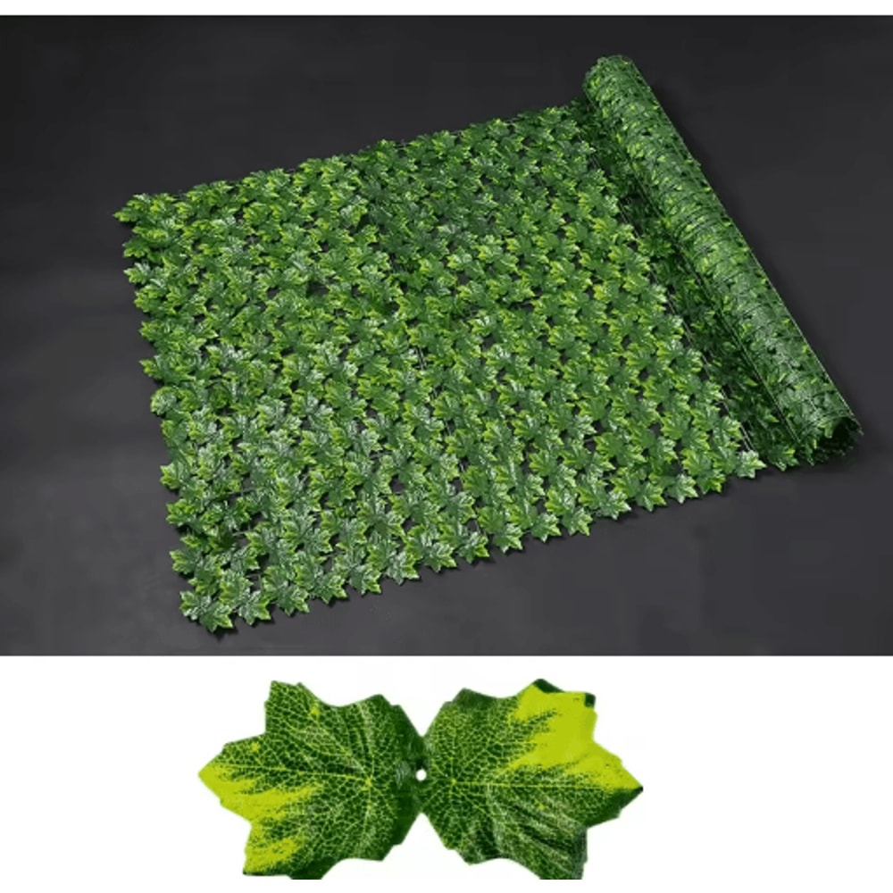 Artificial Ivy Privacy Fence 50 By 500 Cm Balcony Garden Leaf Screen Decor 3