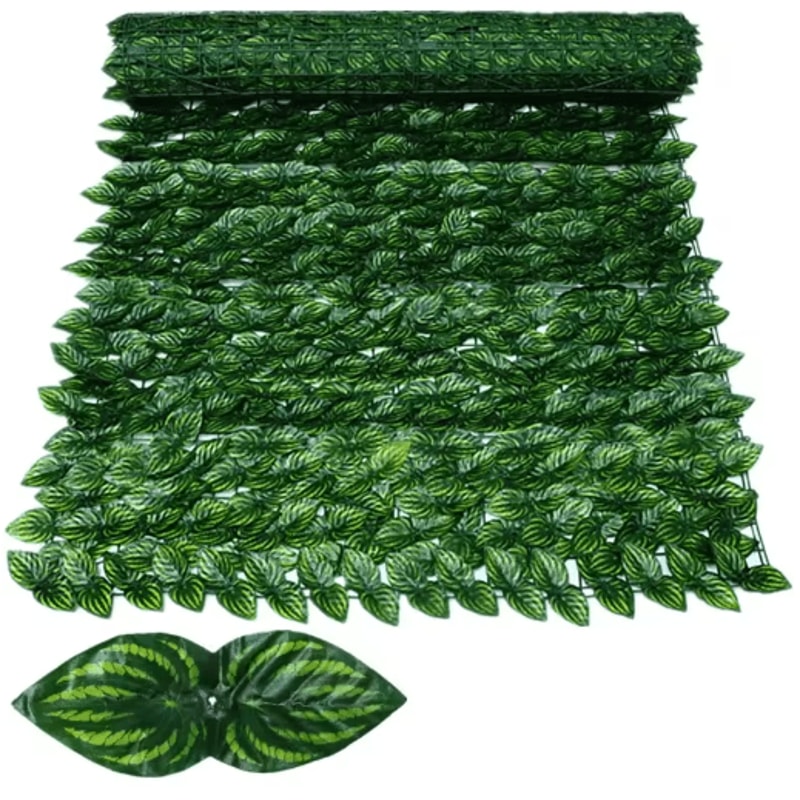 Artificial Ivy Privacy Fence 50 By 500 Cm Balcony Garden Leaf Screen Decor 4