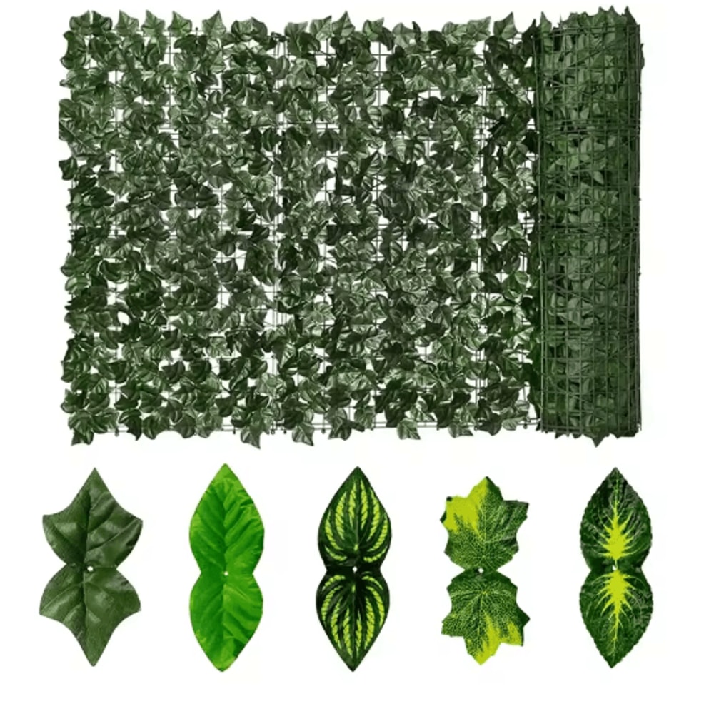Artificial Ivy Privacy Fence 50 By 500 Cm Balcony Garden Leaf Screen Decor 0