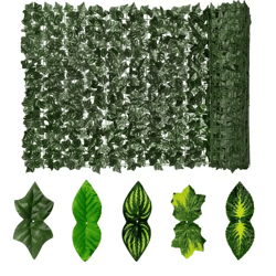 artificial ivy privacy fence 50 by 500 cm balcony & garden leaf screen decor