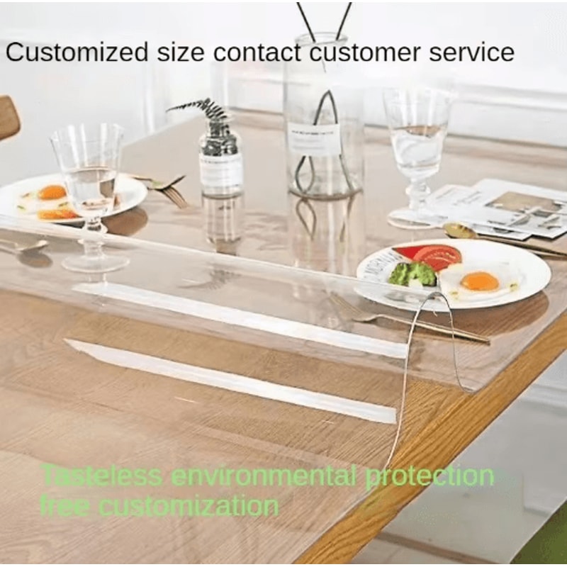 30mm Clear PVC Table Protector Waterproof Transparent Table Cover 10