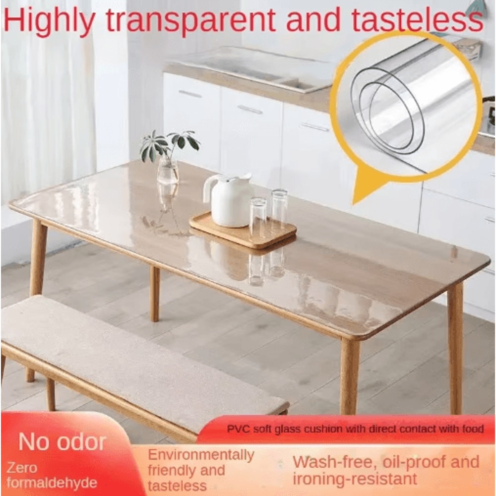 30mm Clear PVC Table Protector Waterproof Transparent Table Cover 9