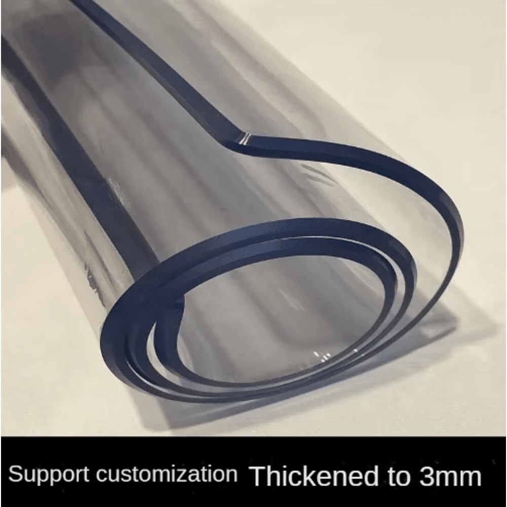 30mm Clear PVC Table Protector Waterproof Transparent Table Cover 0