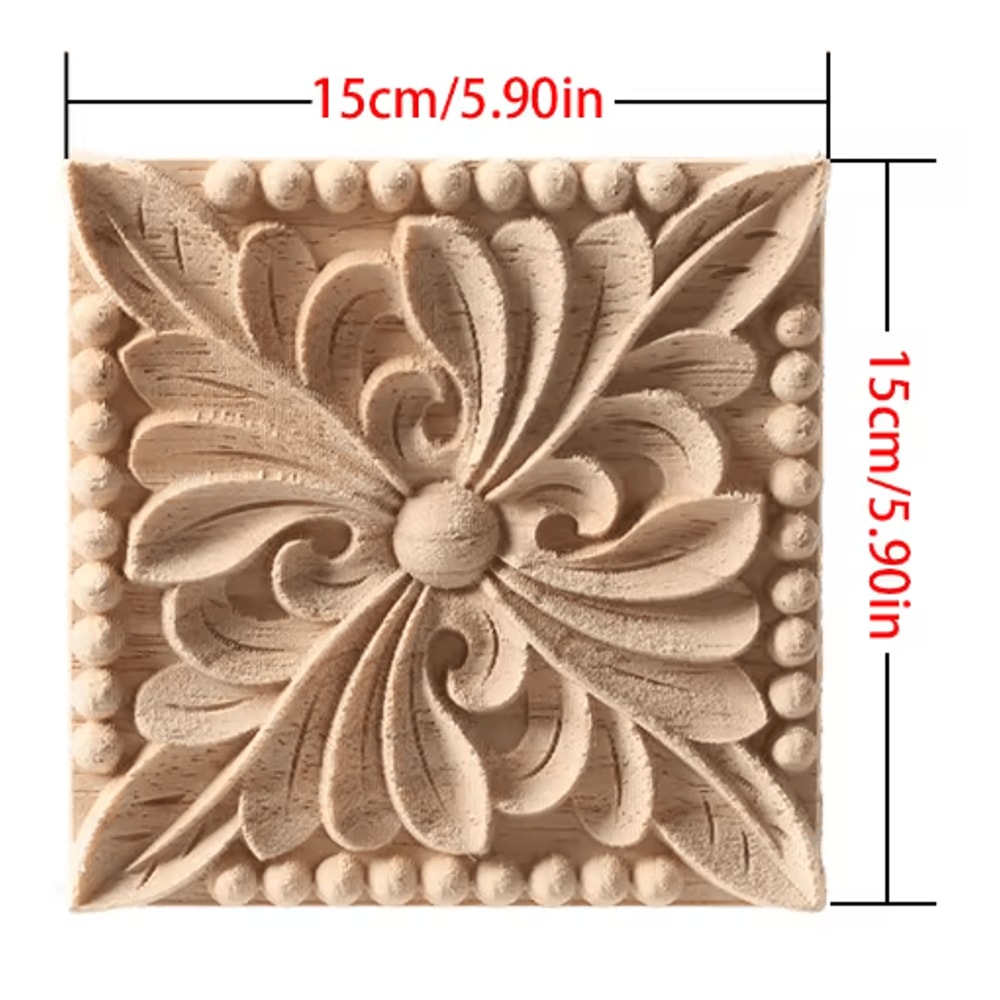 European Floral Wood Corner Applique Carved Furniture Trim Decor 11