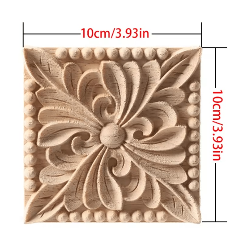 European Floral Wood Corner Applique Carved Furniture Trim Decor 13