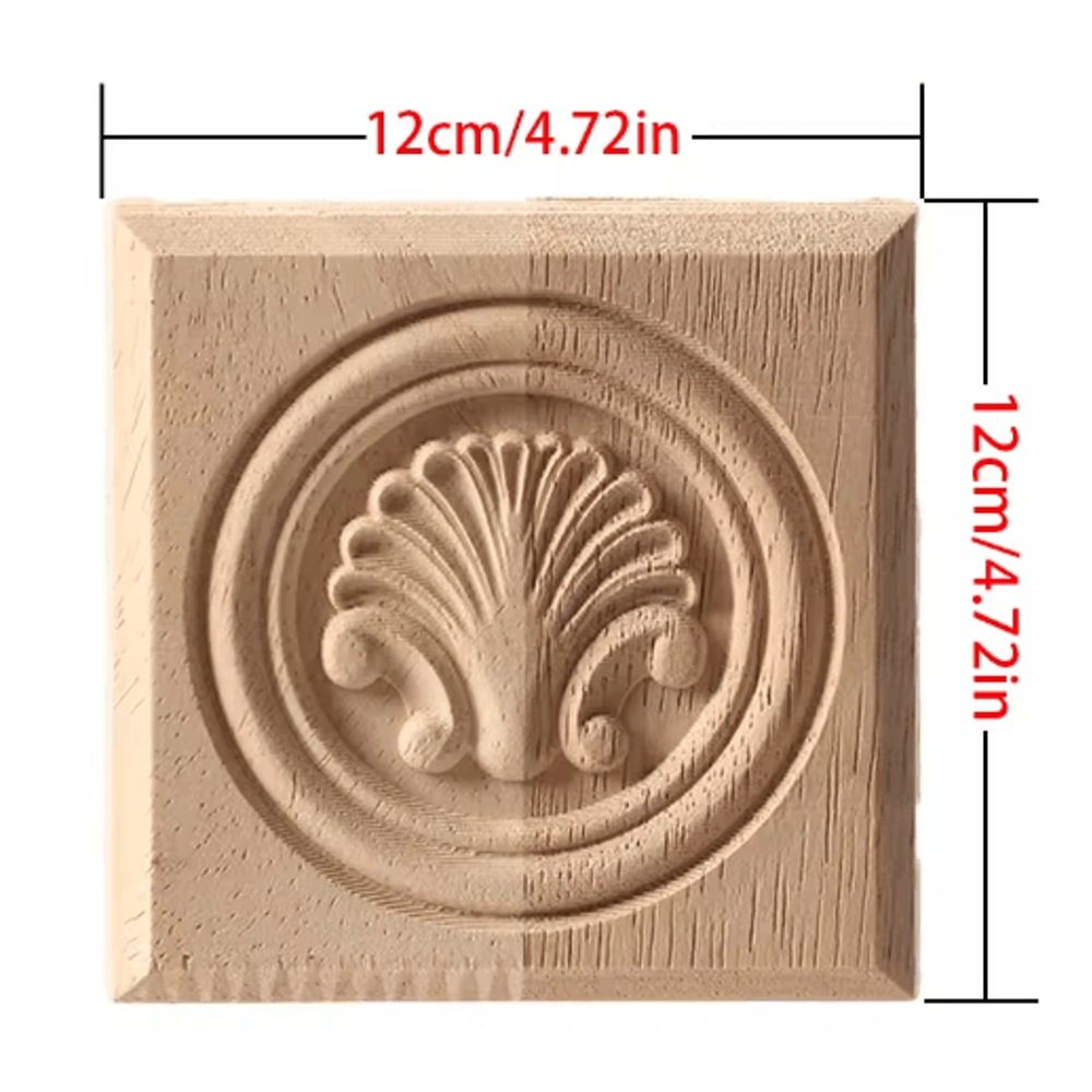 European Floral Wood Corner Applique Carved Furniture Trim Decor 3