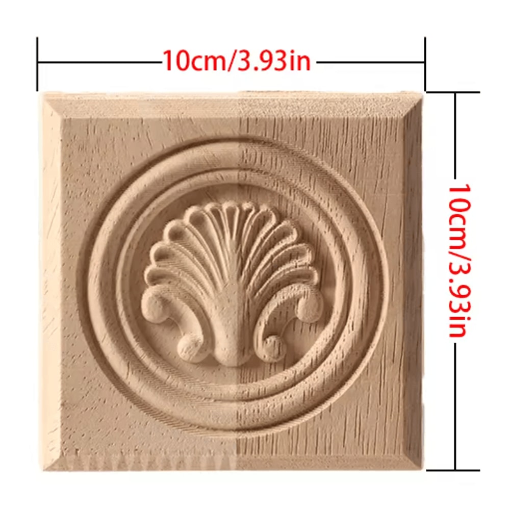 European Floral Wood Corner Applique Carved Furniture Trim Decor 4