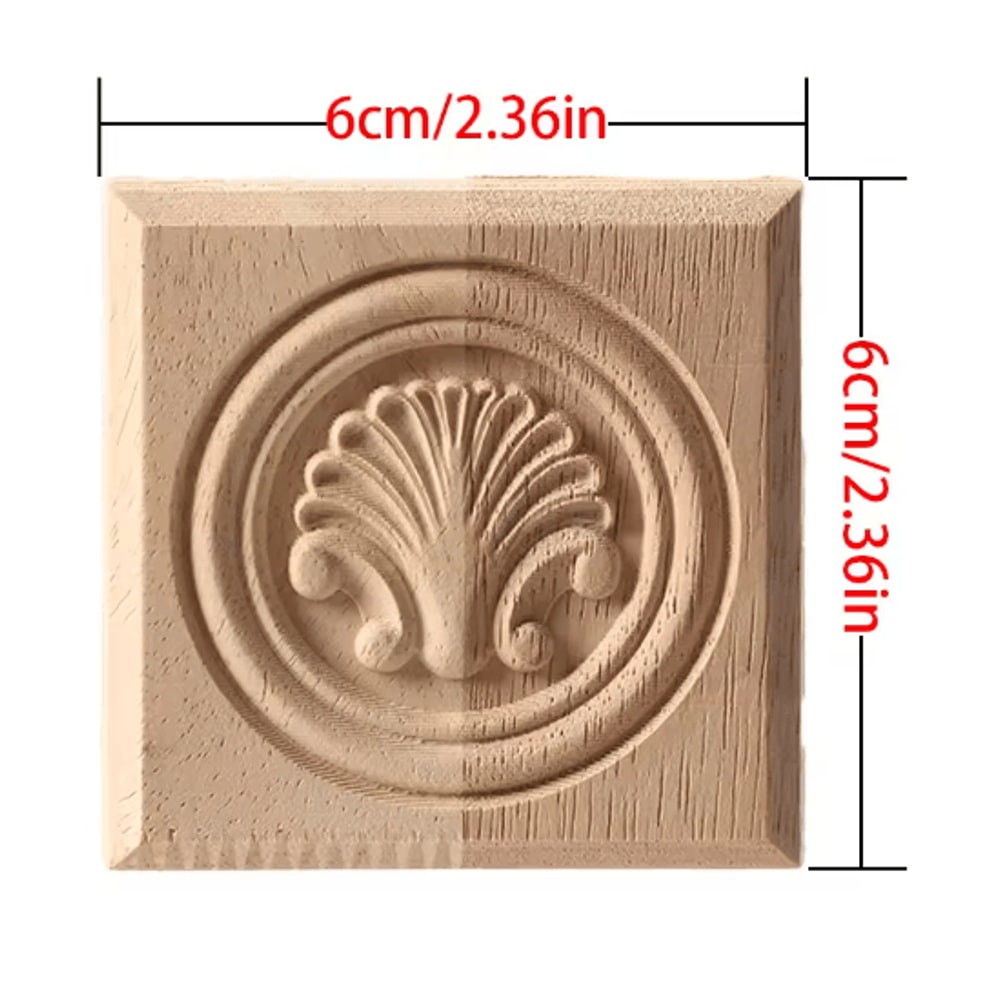 European Floral Wood Corner Applique Carved Furniture Trim Decor 6