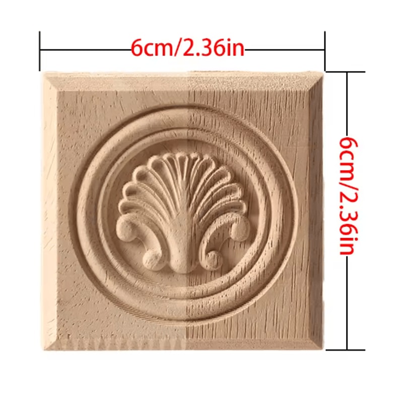 European Floral Wood Corner Applique Carved Furniture Trim Decor 6