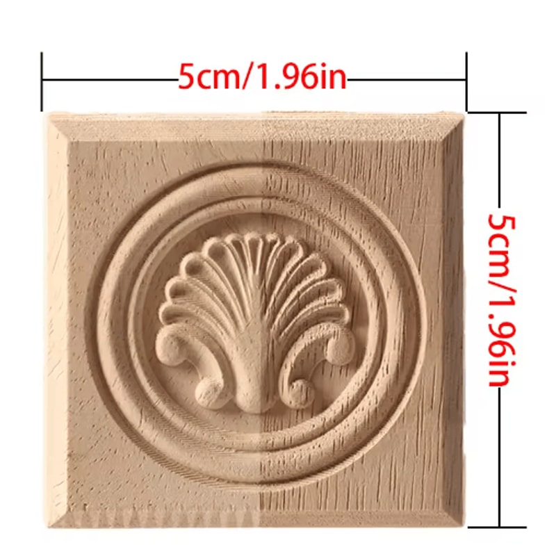 European Floral Wood Corner Applique Carved Furniture Trim Decor 7