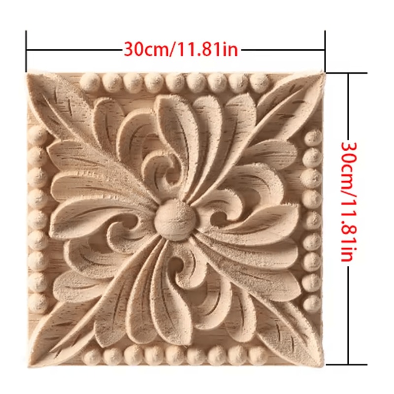 European Floral Wood Corner Applique Carved Furniture Trim Decor 8