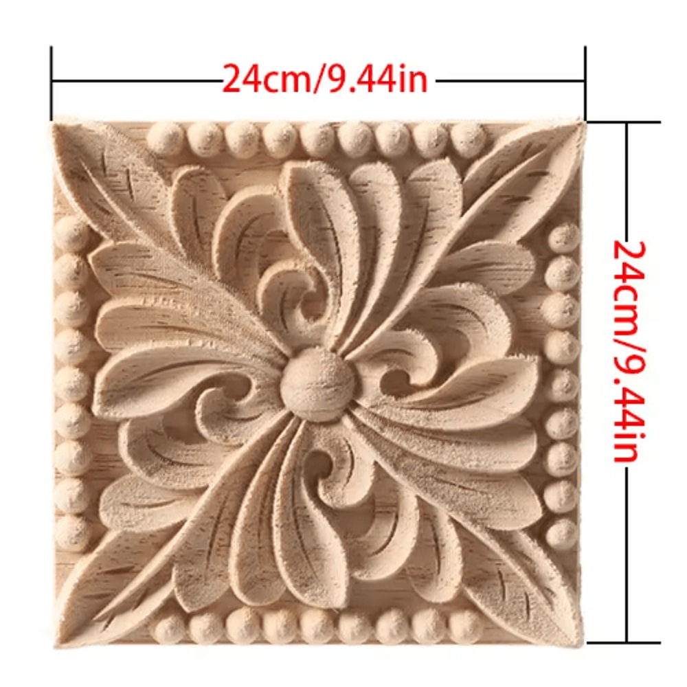 European Floral Wood Corner Applique Carved Furniture Trim Decor 9