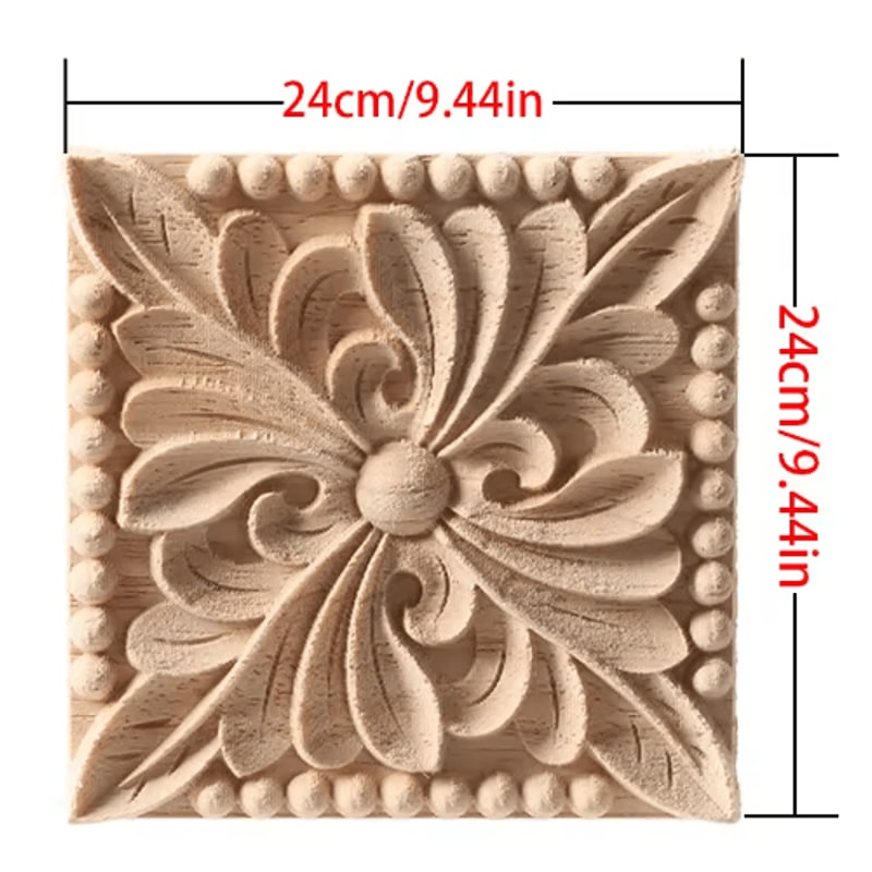 European Floral Wood Corner Applique Carved Furniture Trim Decor 9