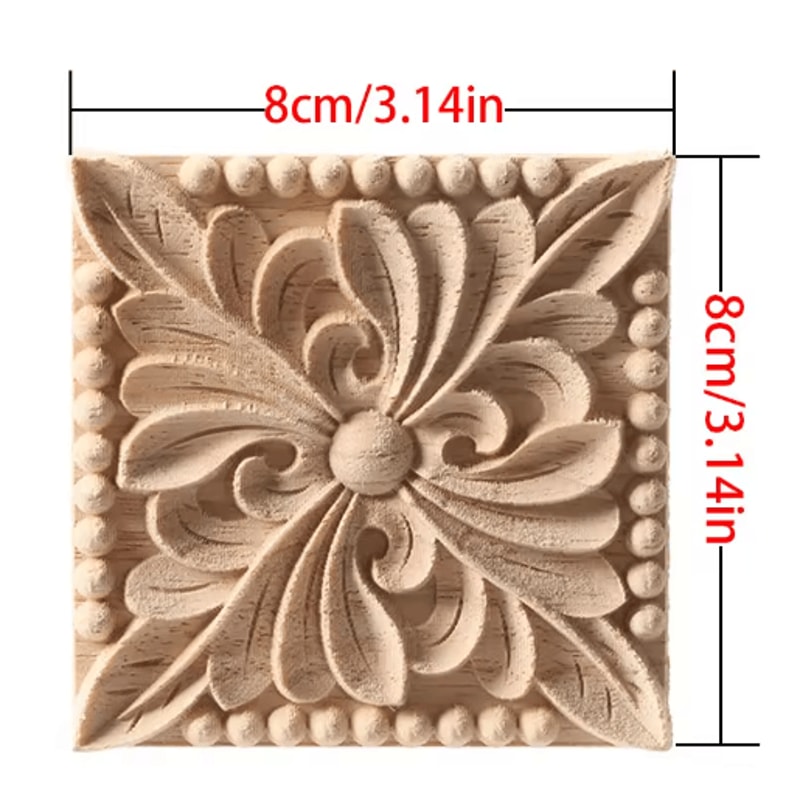 European Floral Wood Corner Applique Carved Furniture Trim Decor 14