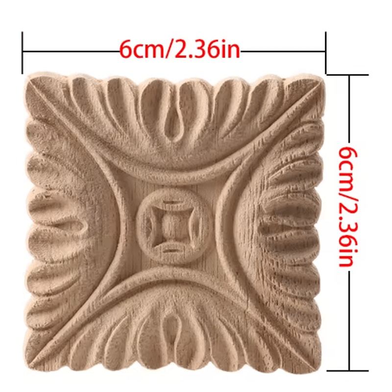 European Floral Wood Corner Applique Carved Furniture Trim Decor 21