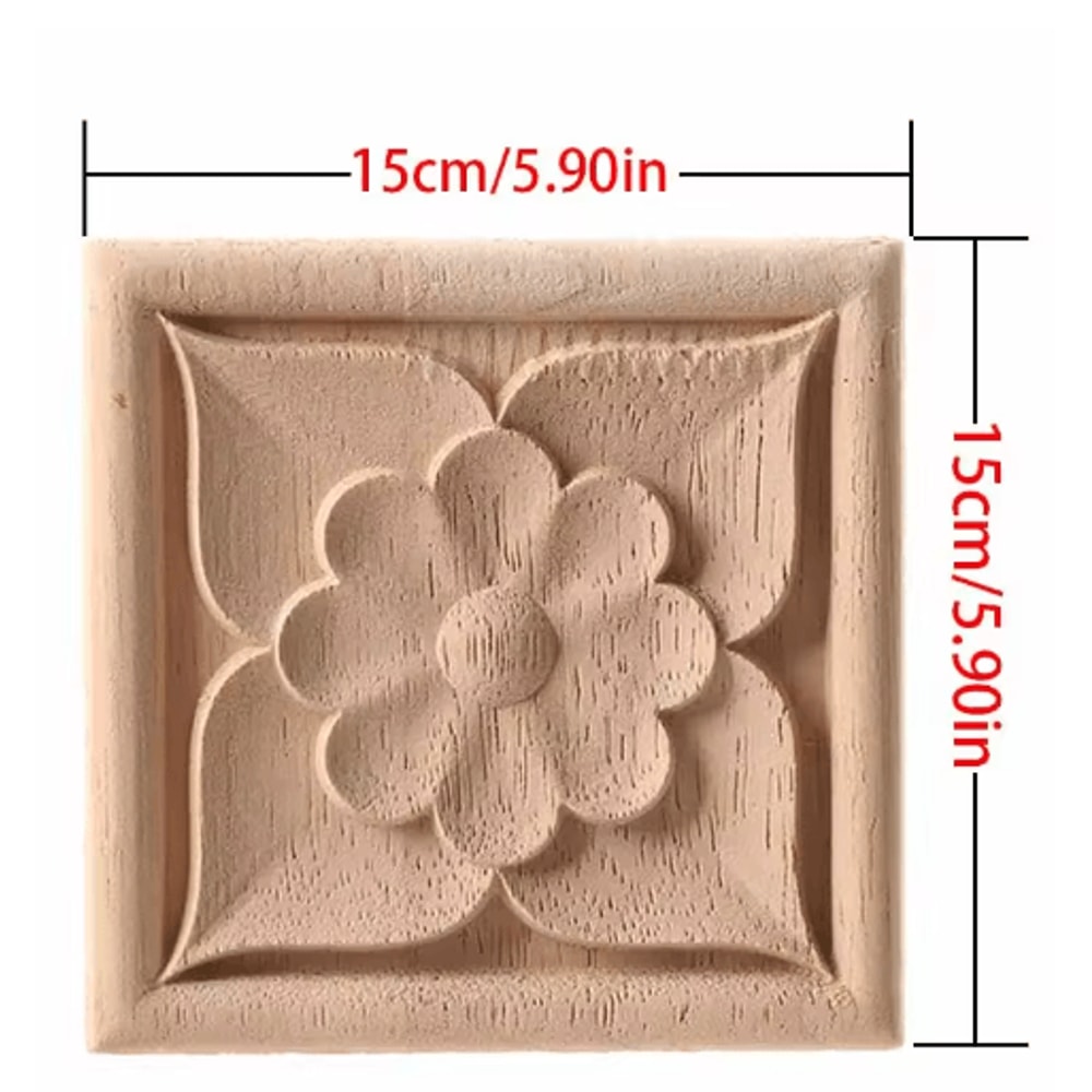 European Floral Wood Corner Applique Carved Furniture Trim Decor 23