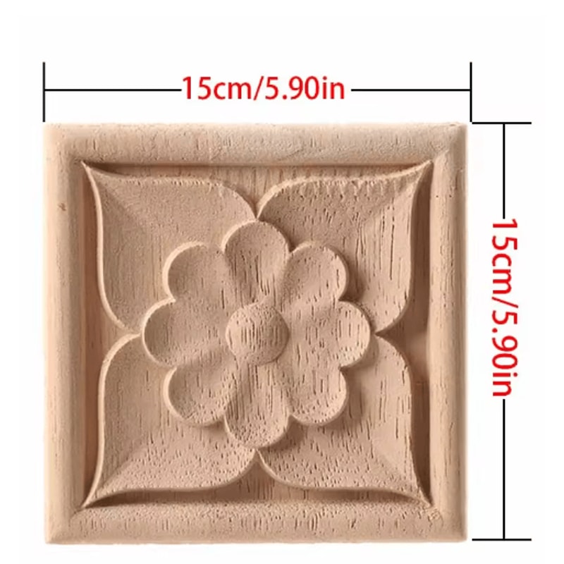 European Floral Wood Corner Applique Carved Furniture Trim Decor 23