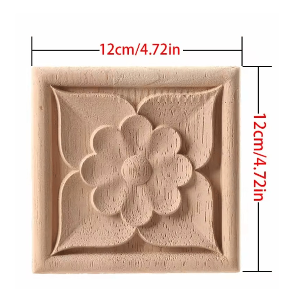 European Floral Wood Corner Applique Carved Furniture Trim Decor 24