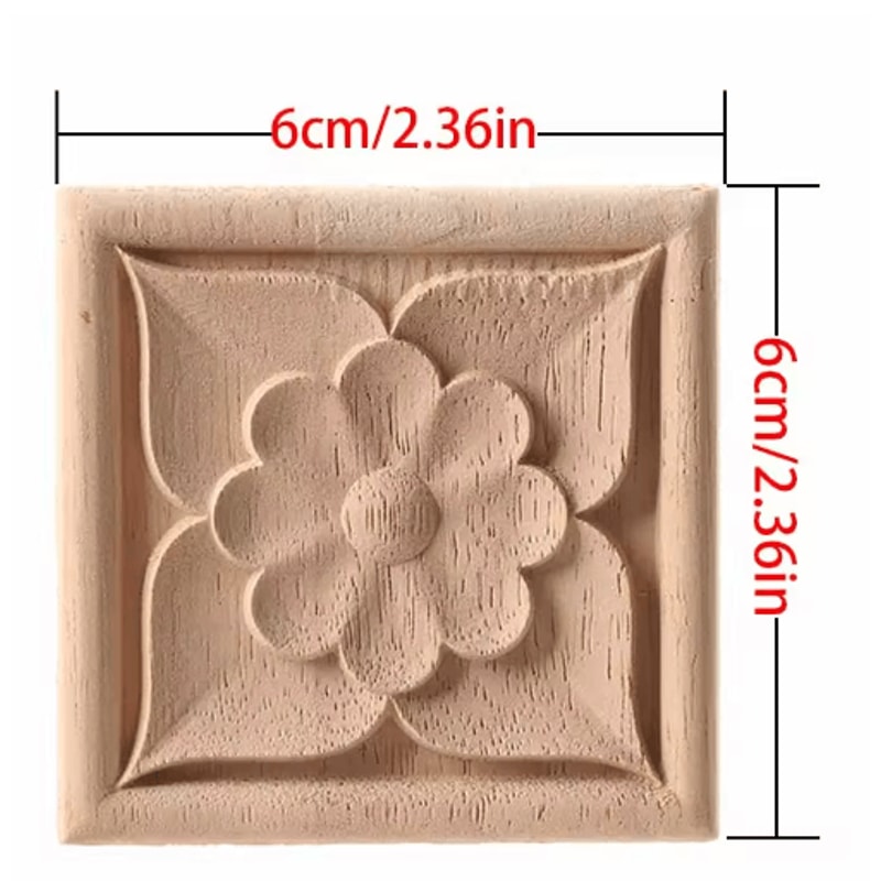 European Floral Wood Corner Applique Carved Furniture Trim Decor 27