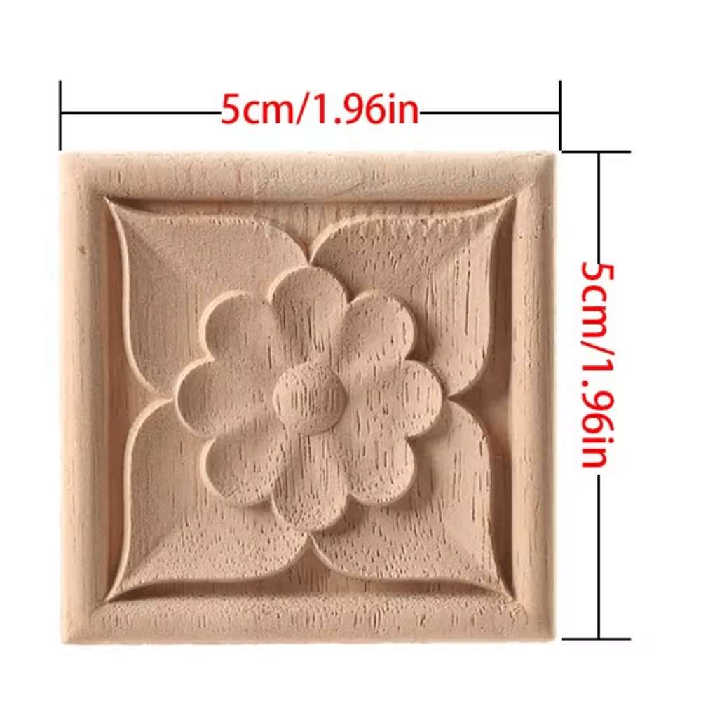 European Floral Wood Corner Applique Carved Furniture Trim Decor 28