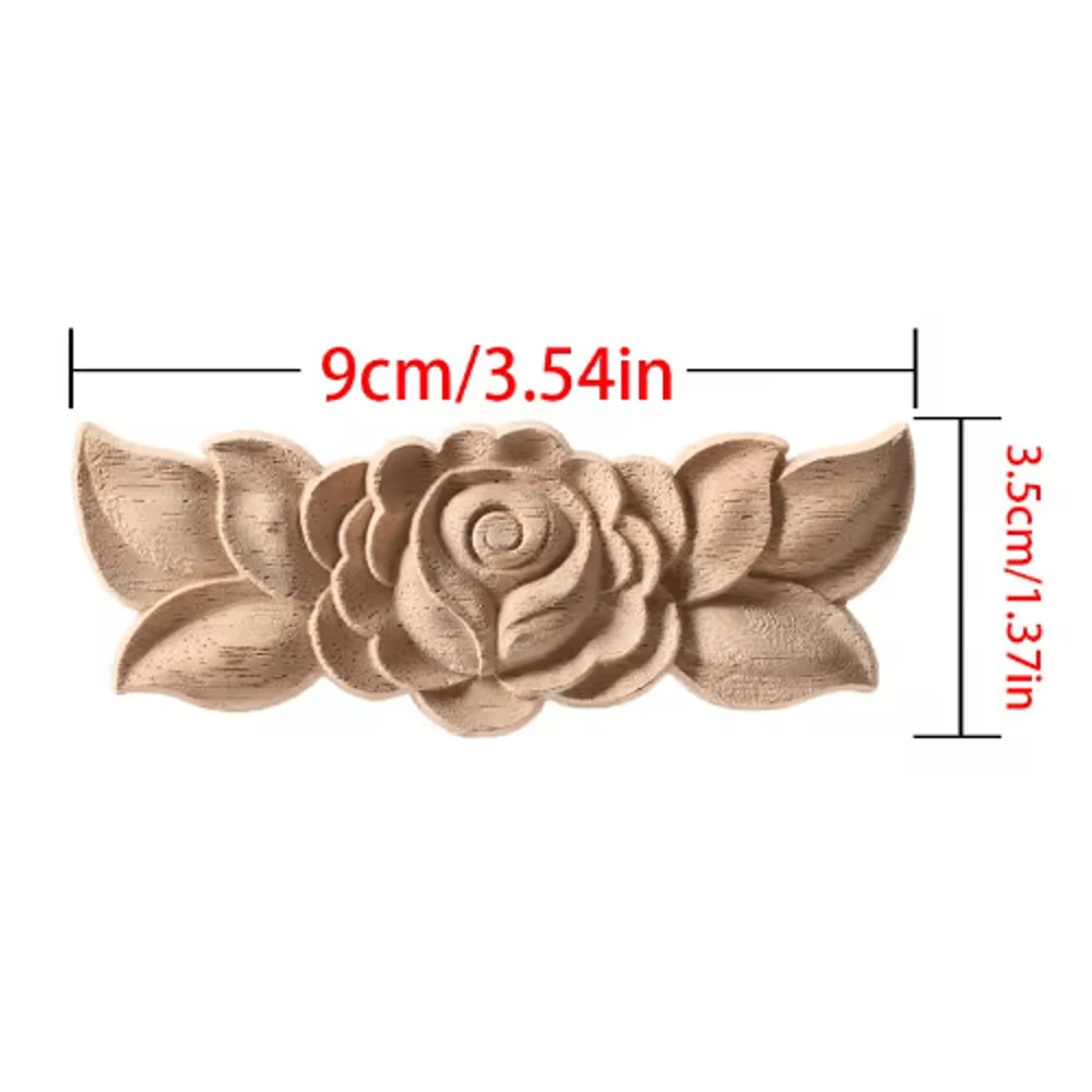 European Floral Wood Corner Applique Carved Furniture Trim Decor 29