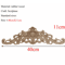Rectangle Wood Carved Applique Vintage Unpainted Furniture Molding Decor 1