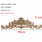 Rectangle Wood Carved Applique Vintage Unpainted Furniture Molding Decor 1