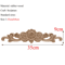 Rectangle Wood Carved Applique Vintage Unpainted Furniture Molding Decor 10