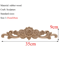 Rectangle Wood Carved Applique Vintage Unpainted Furniture Molding Decor 10