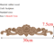 Rectangle Wood Carved Applique Vintage Unpainted Furniture Molding Decor 11