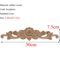 Rectangle Wood Carved Applique Vintage Unpainted Furniture Molding Decor 11