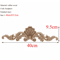 Rectangle Wood Carved Applique Vintage Unpainted Furniture Molding Decor 22