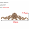 Rectangle Wood Carved Applique Vintage Unpainted Furniture Molding Decor 22