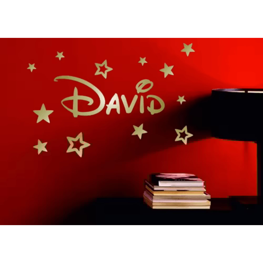 Custom Name Wall Sticker With Stars Personalized Kids Nursery Vinyl Decor 2