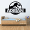 Personalized T Rex Dinosaur Wall Sticker Jurassic Kids Room Name Decal 0