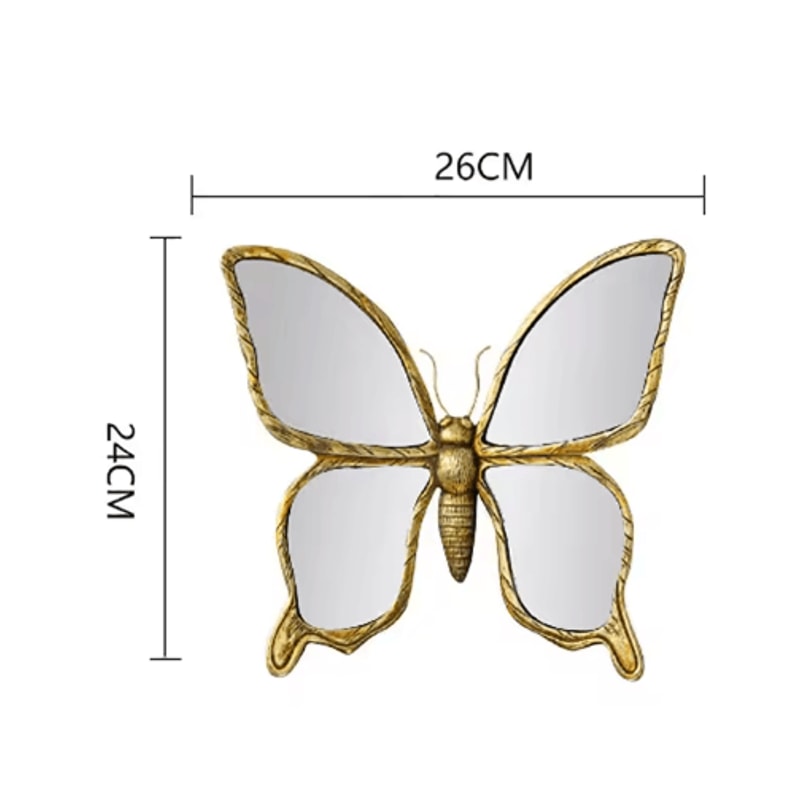 Vintage Dragonfly Resin Wall Art Decorative Mirror Accent For Home 1