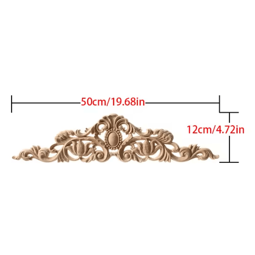 Unpainted Wood Carving Corner Strip Decorative Furniture Applique Trim 11