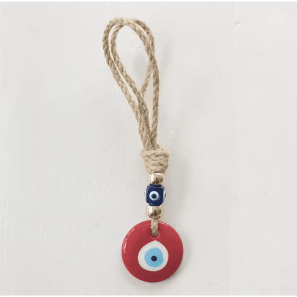 Handcrafted Blue Evil Eye Wall Hanging Glass Protective Charm Home Decor 1