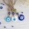Handcrafted Blue Evil Eye Wall Hanging Glass Protective Charm Home Decor 9